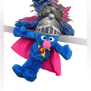 Super Grover Talking 2010 Sesame Street Plush Super Hero Vintage TESTED